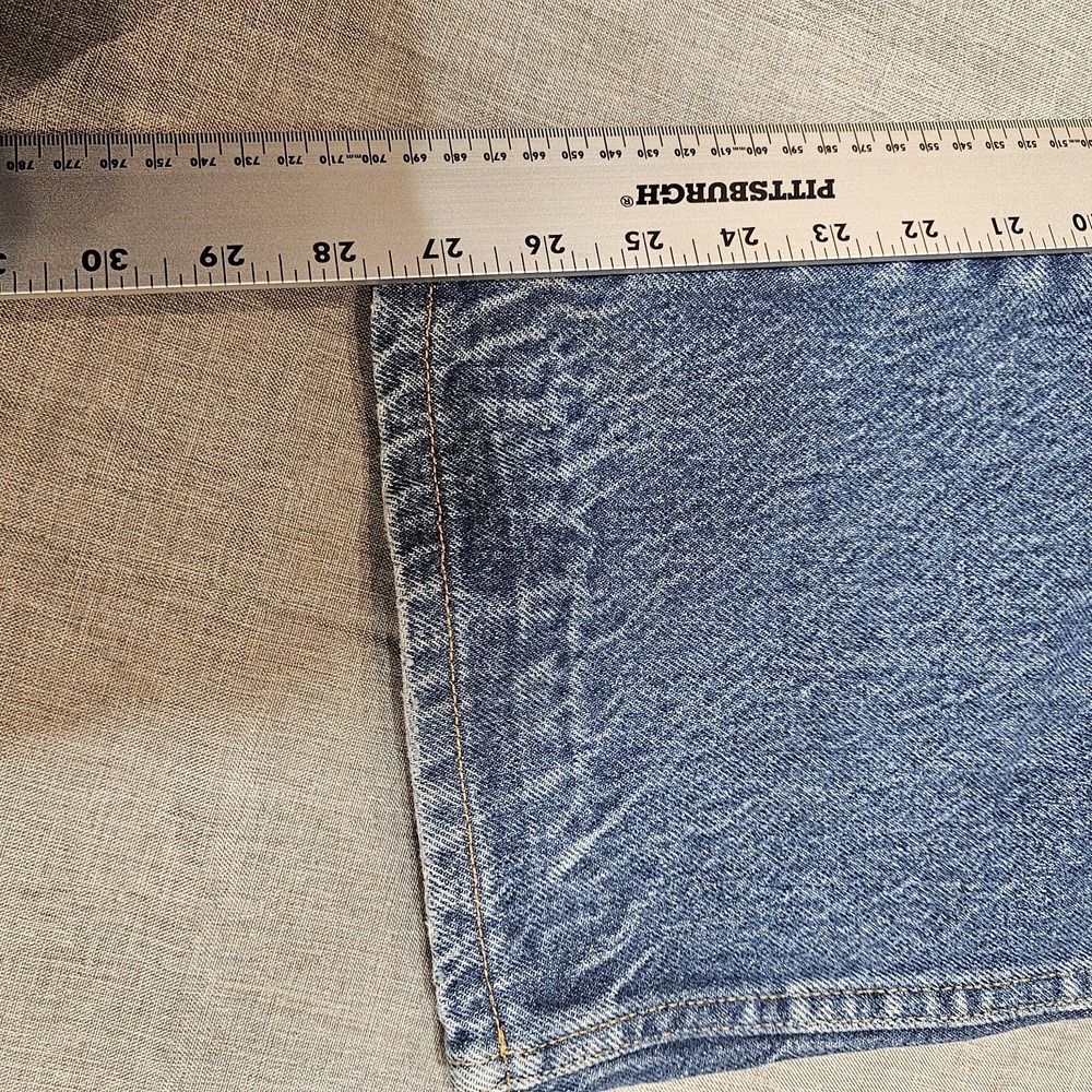 Vintage Rustler 0631 Mens Jeans 36x30 28" Hemmed Medium Wash Denim Made in USA - Picture 8 of 16